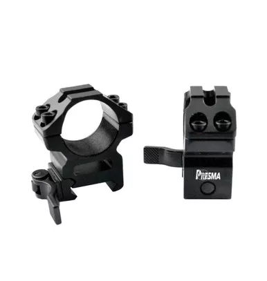 1” Quick Release Medium Profile Scope Rings for Picatinny Rails