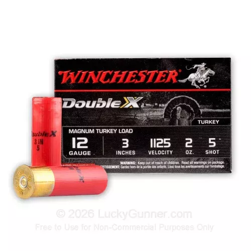 12 ga – 3″ Lead Shot Double X Magnum Turkey Load – 2 oz – #5 – Winchester Supreme – 10 Rounds