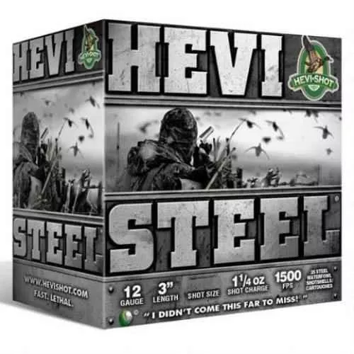 12 Gauge 25 Rounds Ammunition Hevi-Shot-Environ Metal 3" 1 1/4 oz Steel #2