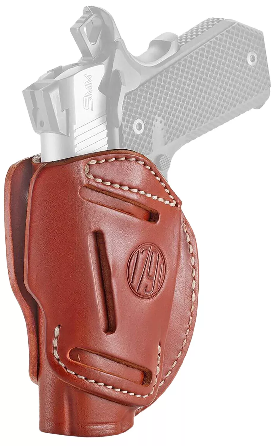 1791 Gunleather 3WH1CBRA 3-WayIWB/OWB Size 01 Classic Brown Leather Belt Loop Fits 1911 3-4" Ambidextrous Hand