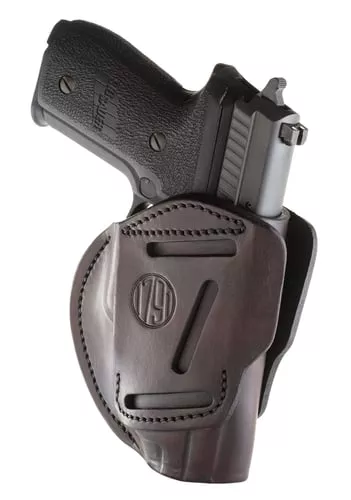 1791 Gunleather 3WH5SBRA 3-WayIWB/OWB Size 05 Signature Brown Leather Belt Loop Compatible w/ Glock 17 Compatible w/ Springfield XD Compatible w/ S&W M&P Compatible w/ HK VP9 Ambidextrous Hand