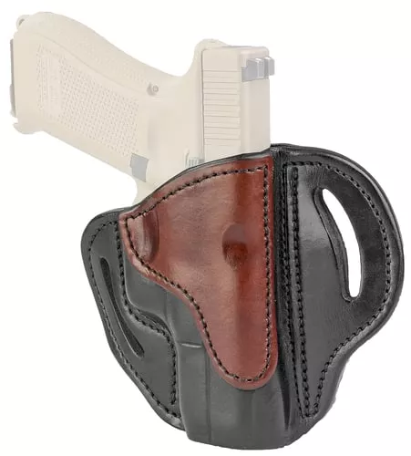 1791 Gunleather BH21BLBR BH2.1OWB Size 2.1 Black/Brown Leather Belt Slide Compatible w/Glock 17/S&W M&P Shield/Springfield XD Right Hand