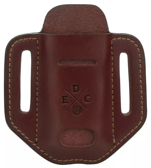 1791 Gunleather HDESSLCHNA EDC Heavy Duty Easy Slide Solo OWB Chestnut Leather Belt Slide Ambidextrous