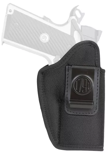1791 Gunleather PNIWB4BLKL Premium NylonIWB Size 04 Black Ballistic Nylon Clip-On Left Hand