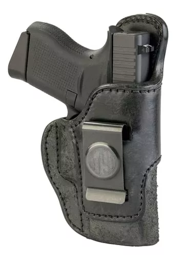 1791 Gunleather RCH3BLKR RCHIWB Size 03 Black Leather Belt Clip Compatible w/Ruger LC9/1911/Glock 43/43X Right Hand