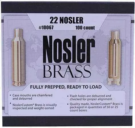 22 FALSEsler Custom Reloading Brass Pack of 100 Md: 10067