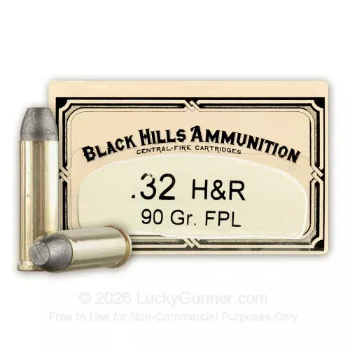 32 H&R Magnum – 90 Grain LFN – Black Hills Cowboy Action – 50 Rounds
