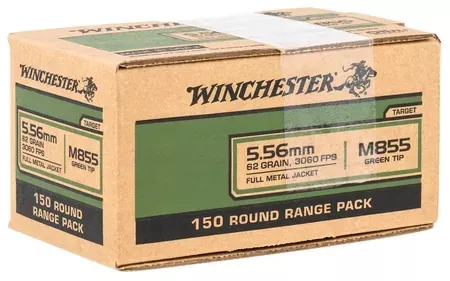 5.56mm 62gr Green Tip 150 Pack