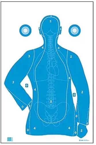 Action Target B-21E Qualification Target, Blue and White, 23" x 35", 100 Per Box F-B21EANT-AV2-100