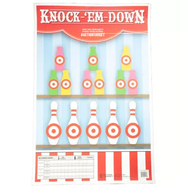 Action Target Knock-'Em-Down Target, Multi Color, 23"x35", 100 Per Box GS-CARBTTL-100