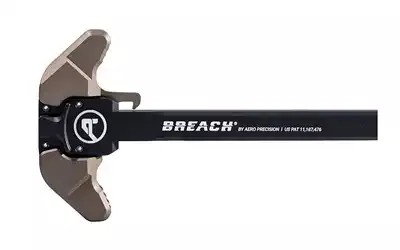 Aero Precision AR10 BREACH Ambi Charging Handle w/ Small Lever Kodiak Brown