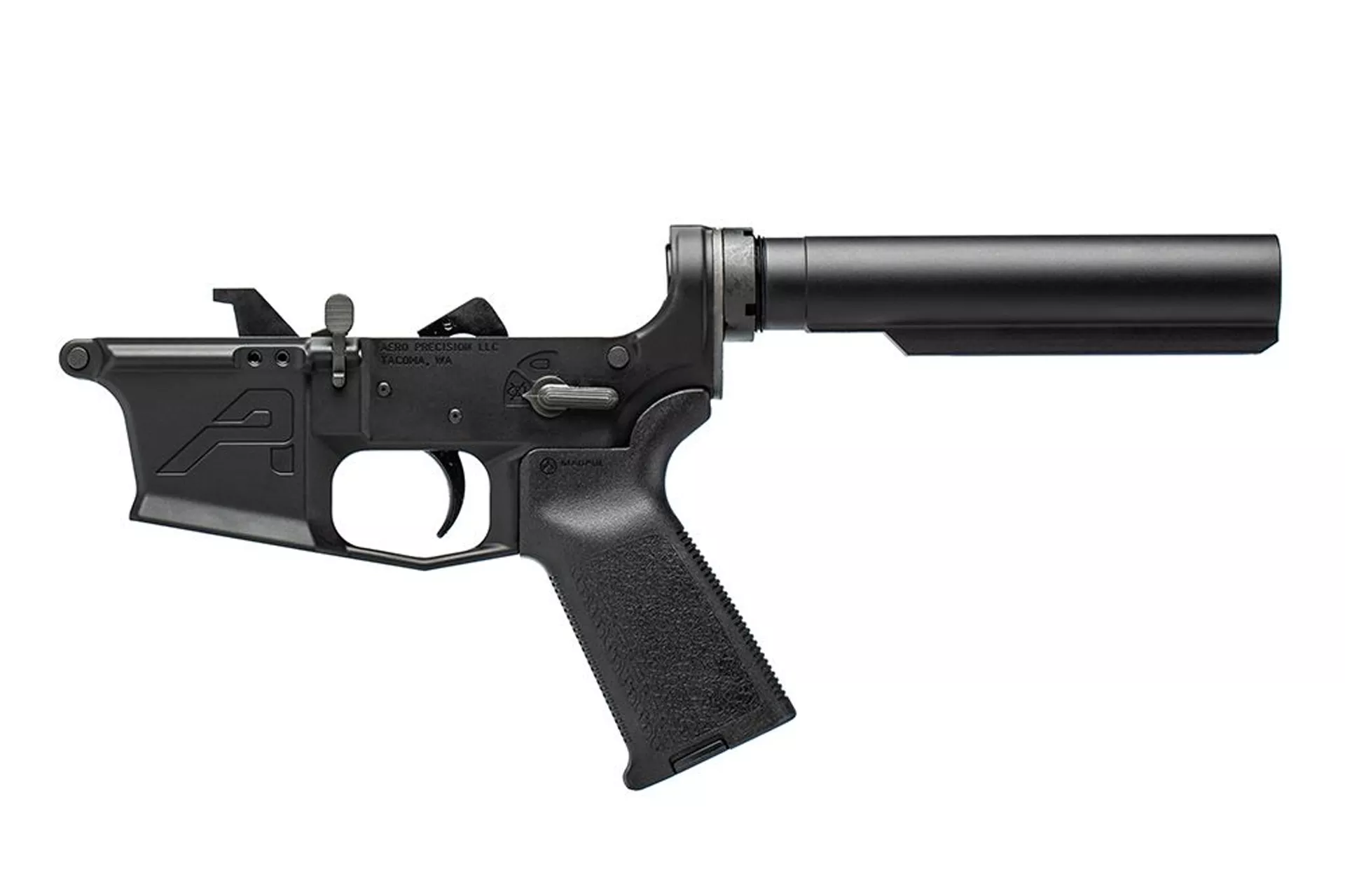 Aero Precision EPC-9 Carbine Complete Lower Receiver w/ MOE Grip No Stock – Ano/Black – APAR620552