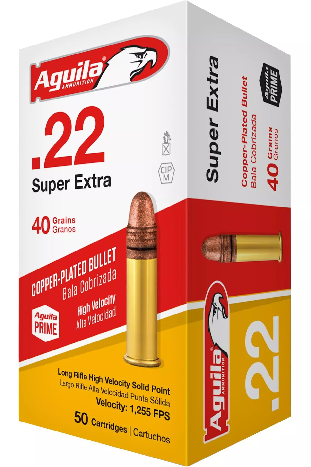 Aguila 1B220328 Super Extra High Velocity 22 LR 40 gr Copper-Plated Solid Point Rimfire Ammo – 50 Rounds – 44448