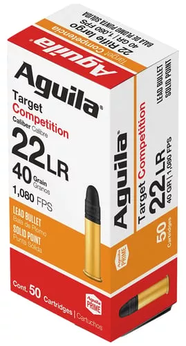 Aguila 1B220514 Competition22LR 40gr Lead Solid Point 50 Per Box/20 Case