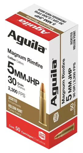 Aguila 1B222405 5mm Rem Mag 30gr Semi Jacketed Hollow Point 50 Per Box/20 Case