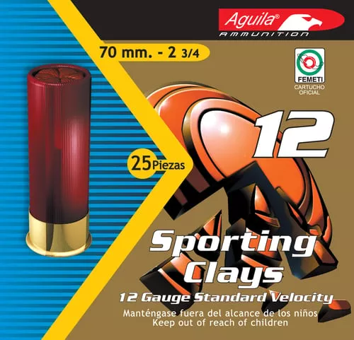 Aguila 1CHB1246 Sporting Clays12Gauge 2.75" 1 1/8oz 7.5Shot 25 Per Box/10 Case