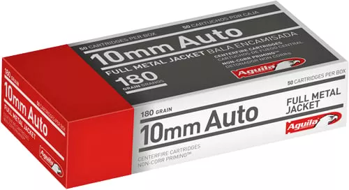 Aguila 1E102110 10mm Auto 180gr Full Metal Jacket 50 Per Box/20 Case