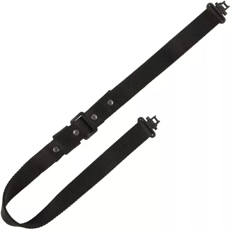 Allen 8061 Quick Adjusting Rifle Sling w/Swivels Black Nylon Adjustable Length 26" to 33", 1.25" Wide