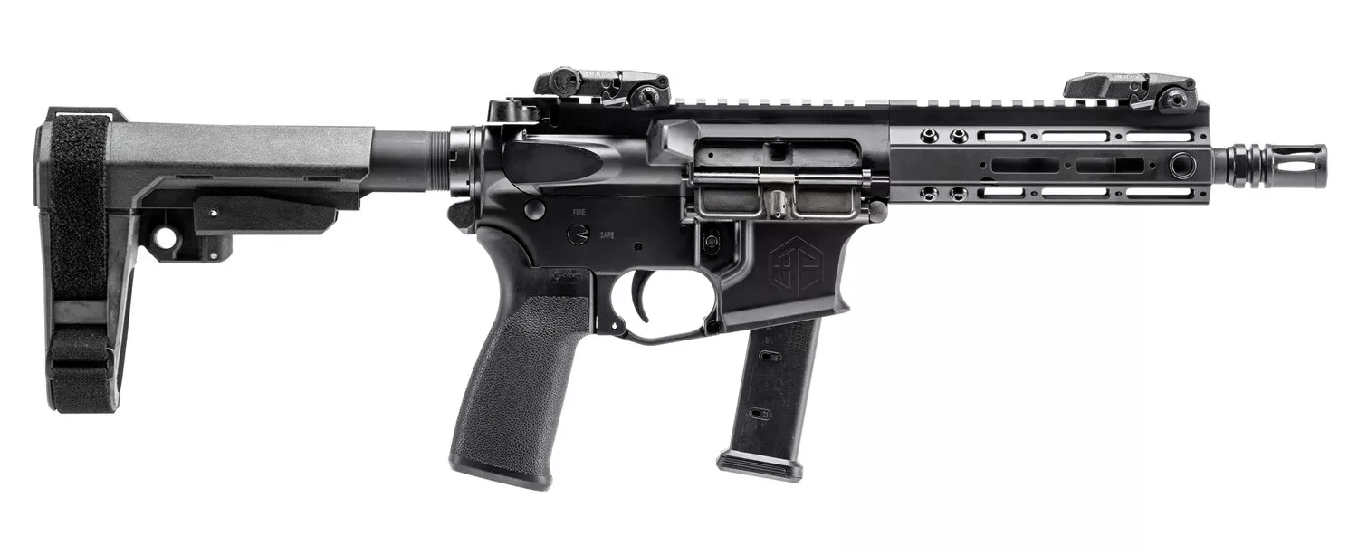 Alpha Foxtrot AA08X1HXX-XABK20 AFMG99mm Luger 20+1 7.50" Black QPQ Threaded Barrel, M-LOK Handguard, Black Anodized Aluminum Receiver w/Picatinny Rail, Black Polymer SB Tactical Brace, MFT Grip