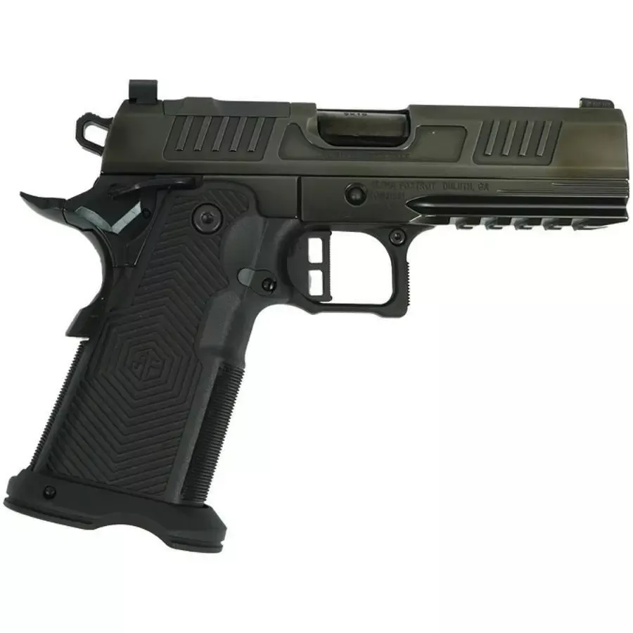 Alpha Foxtrot AF1911 Romulus Polish DLC Finished Handgun 9mm Luger 17 & 20rd Magazines 4.25" Bull Barrel RMSc Cut