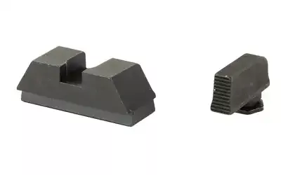 AmeriGlo Optic Compatible 1L Height Flat/Serrated Black Sights for Glock