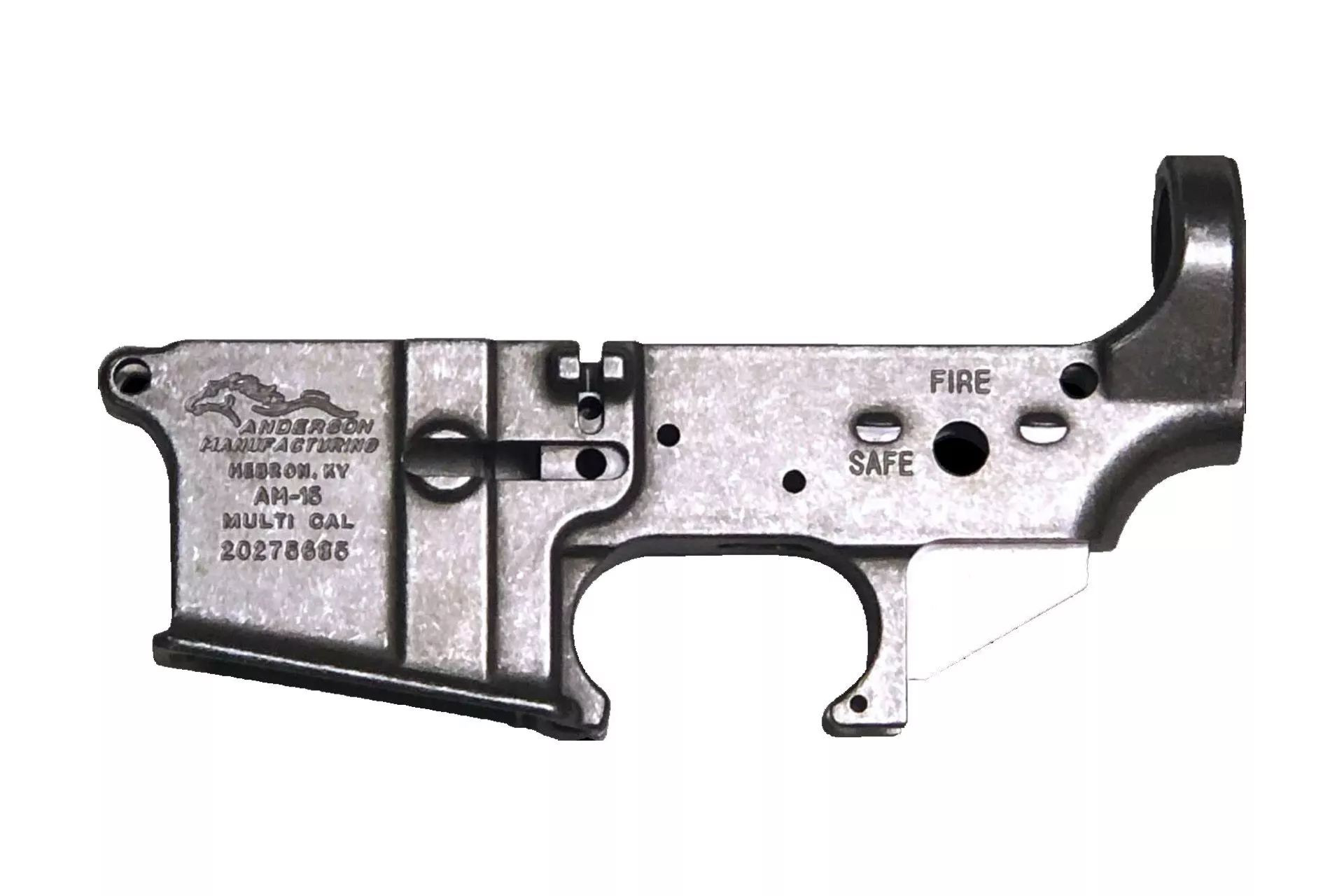 Anderson Manufacturing AM-15 Stripped Lower Receiver – Open – Raw – D2-K067-S000