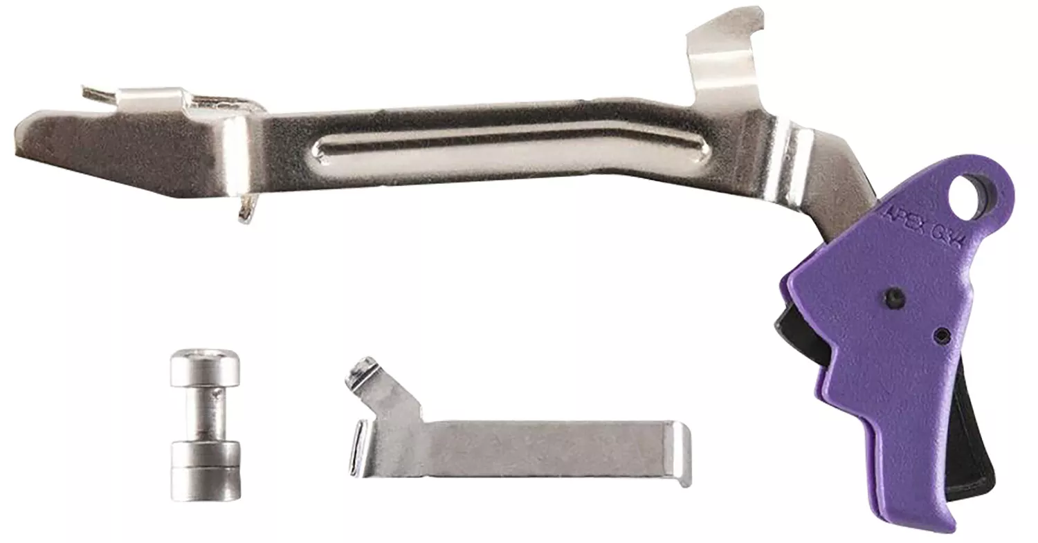 Apex Tactical 102P165 Action EnhancementSlim Purple Drop-In Compatible w/Glock Gen3-4 17/19/22-27/31/32/33/34/35