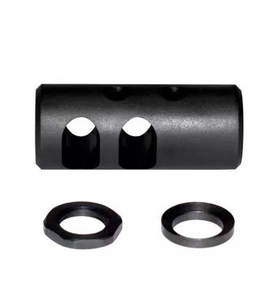 AR-15 1/2x28 Muzzle Brake Short - Black Steel