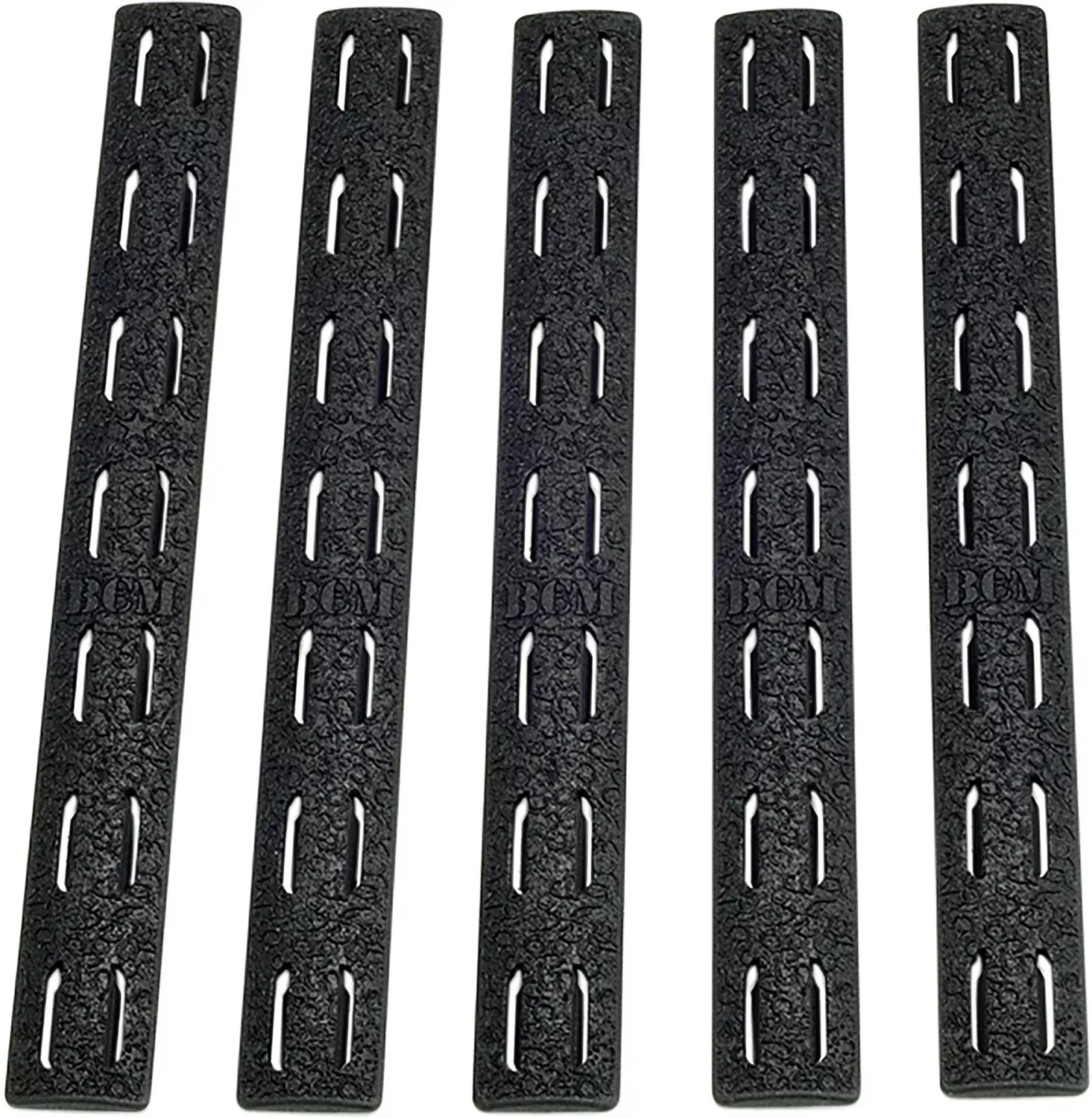 BCM KMRRPBLK5 Rail Panel KitAR Platform KeyMod 5.55" Black Polymer 5 Pack