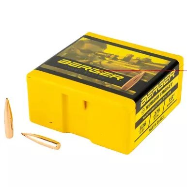 Berger Bullets Hybrid Target, 243 Diameter, 6MM/243 Winchester, 105 Grain, Boat Tail Hollow Point, 100 Count 24433