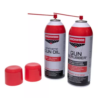 Birchwood Casey Gun Scrubber and Synthetic Gun Oil Combo Pack, Aerosol, 10oz BC-33302