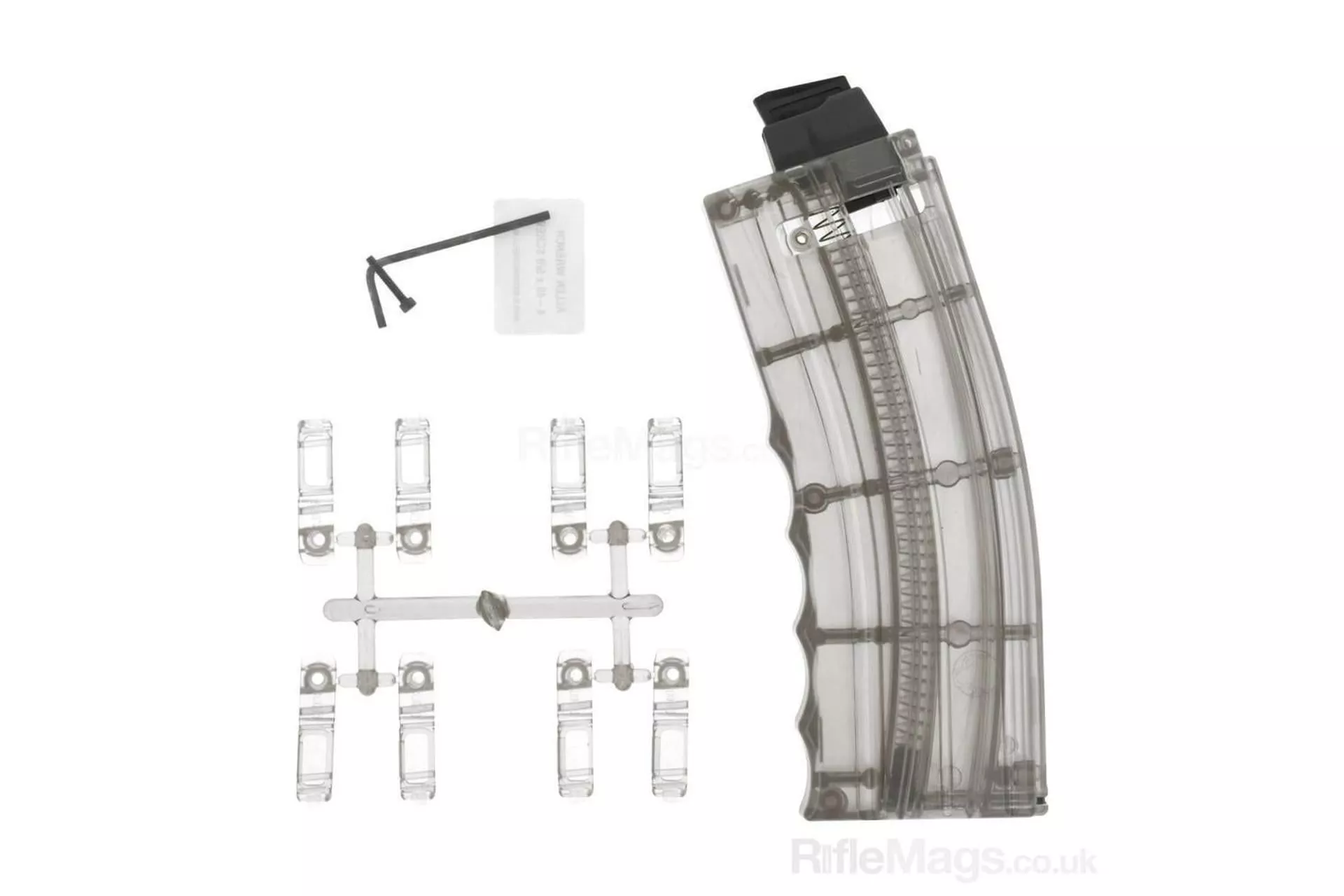 Black Dog V208 Adjustable 25rd 22 Long Rifle Magazine – Translucent – V208-25R-SM