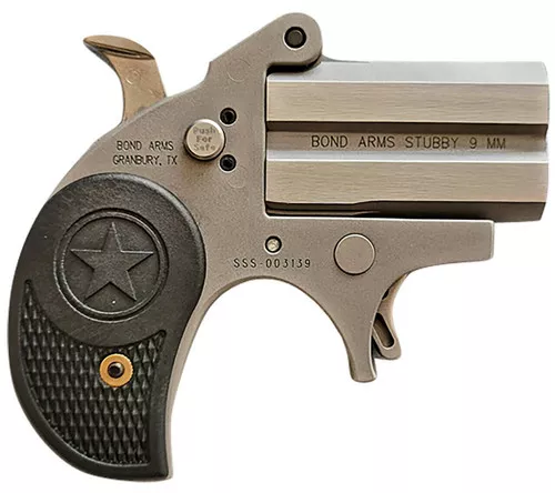 Bond Arms Stubby Break Action Derringer – .22 LR Caliber, 3 Inch Barrel, Stainless Steel, Matte Stainless Steel