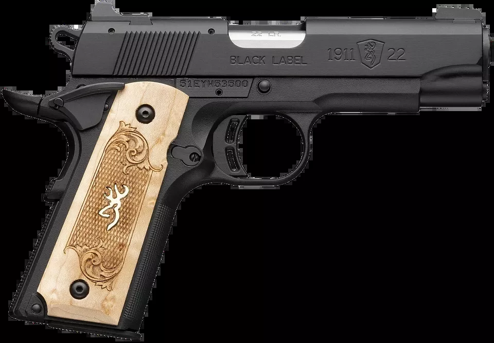 Browning 1911-22 Black Label Medallion Compact .22 LR Pistol with Maple Medallion Grip