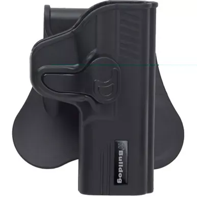 Bulldog Cases Rapid Release Polymer Holster Fits Glock 19/23 Gen 1-4 Right Hand Black RR-G19
