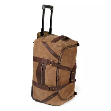 Campaign Waxed Canvas Rolling Carry-On Duffle Bag
