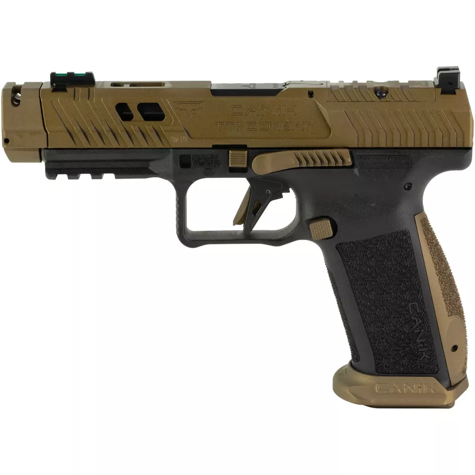 CANIK TTI Combat 9mm Pistol with 4.6" Barrel and 18-Round Capacity, Optic Ready