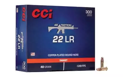 CCI .22LR 40gr AR Tactical Copper Round Nose 300 Round Box
