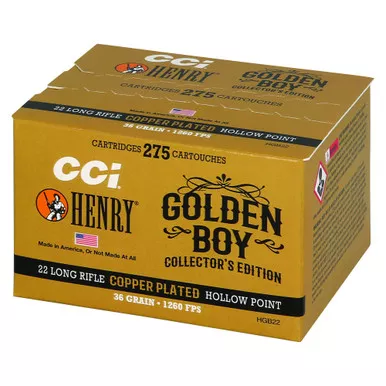 CCI Ammunition Golden Bullet - 22 LR, 36Gr, Copper, 275-Round Box