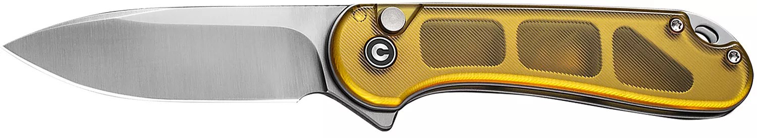 Civivi Knives C18062P-7 Elementum IIEDC 2.96" Folding Drop Point Plain Satin Nitro-V Steel Blade, Ultem Handle