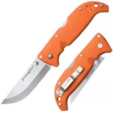 Cold Steel Finn Wolf Blaze Orange, 7-7/8″ Overall, 3.5″Blade, 3mm Thick, Aus8a Steel