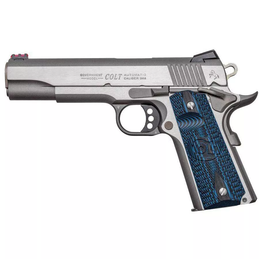Colt Government Competition Handgun .45 Auto 7rd Magazine 5″ Barrel Stainless Finish Fiber Sight
