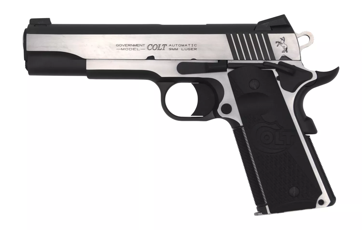 Colt Mfg O1070CEOR Combat Elite Government Full Size 45 ACP 8+1 5" Stainless National Match Barrel Two-Tone Elite Stainless Steel Optic Ready/Serrated Slide & Frame w/Beavertail, Ambidextrous