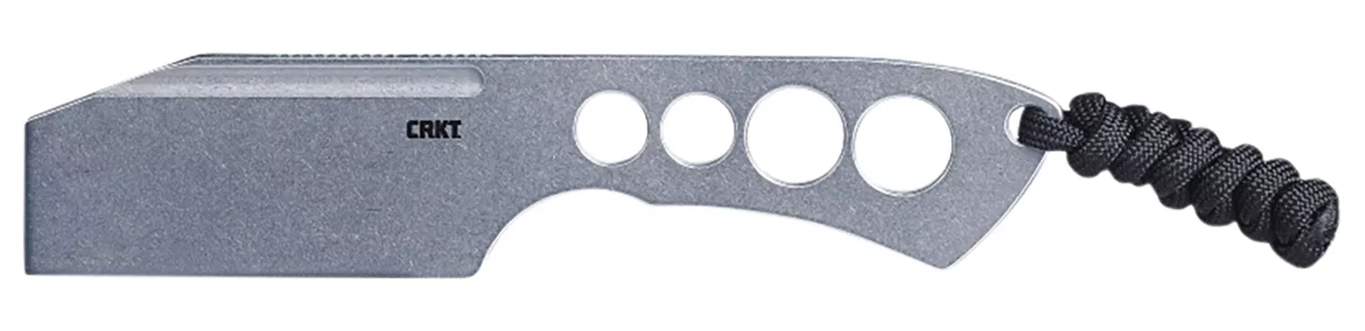 CRKT 2130 Razel Chisel 2″ Fixed Plain Stonewashed 8Cr13MoV SS Blade/Silver Skeletonized Stainless Steel Handle Includes Cord Fob/Sheath