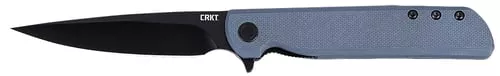 CRKT LCK+ PLAIN EDGE 3.38″ GRY/BLK