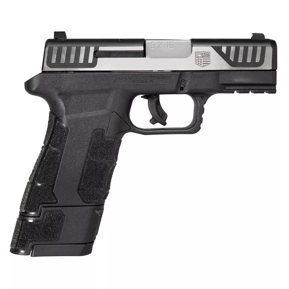 DBF AM2 9mm Pistol, 3.5" Barrel, 17-Round, Black/Desert Tan