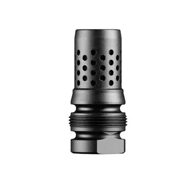 Dead Air Armament Xeno Omni, Muzzle Brake, 30 Caliber, M14X1 RH, Nitride Finish, Black DA139
