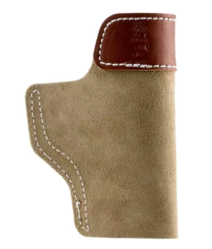 DeSantis Gunhide 106NBD6Z0 Sof-TuckIWB Natural Leather/Suede Belt Clip Compatible w/Glock 43 Left Hand