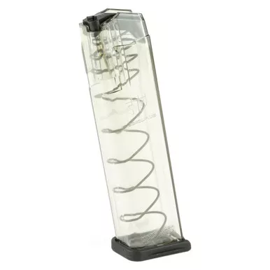 Elite Tactical Systems Group Elite Tactical Systems Group, Magazine, 9MM, 22 Round, Fits Glock 17/19/34 All Generations, Polymer, Clear, Competition Legal 140mm