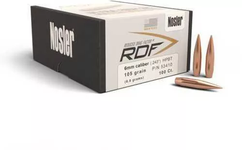 FALSEsler RDF 6mm 105 Grain Jacketed Hollow Point bullets 100 Per Pack Md: 53410